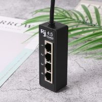 RJ45 1 Male To 4 Female LAN Ethernet Socket 4 Port Splitter Ethernet Cable Networking Extension Plug Cable Adapter Accessories