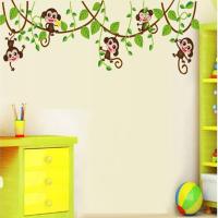 Removable vinyl Monkey Bedroom Wall Sticker Decals Mural Jungle Nursery Monkey Kid Room Decoartion Home Decor Wall Stickers  Decals