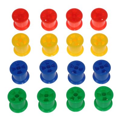 ชิ้นส่วนของเล่นนก16แพ็คพลาสติกที่มีสีสันสิ่งของทนทานนำมาใช้ใหม่อุปกรณ์ DIY สำหรับนกแก้วของเล่นนกแก้ว Finch