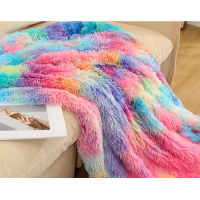 ฤดูหนาว Fluffy Soft ผ้าห่มยาว Faux Coral Fleece ผ้าห่ม Warm Plush Cozy โยนเตียงโซฟา Home Decor