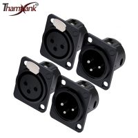 10pcs XLR 3Poles Nickel-plated Male Plug Socket Female Audio Jack Panel Mount Socket Chassis XLR Microphone MIC Wire Connectors