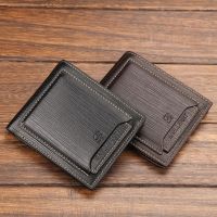 New Wallet Mens Short Mens Horizontal Wallet Youth Ultra-Thin Drivers License Wallet Student Soft Leather Wallet Trendy 【OCT】