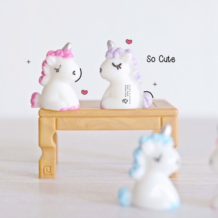 baby-unicorn-ตุ๊กตายูนิคอร์นจิ๋ว-4-สี-ตุ๊กตาจิ๋วตกแต่งสวน-แต่งกระถาง-สีม่วง