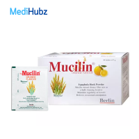 Mucilin orange flavour มิวซิลิน รสส้ม ไฟเบอร์ธรรมชาติ 1 กล่องมี 30 ซอง  30X07436