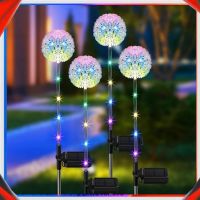 ✖◕✔ ✨✨1/2PCS LED Solar Light Dandelion Flower Ball Outdoor Waterproof Garden Street Lawn Stakes Fairy Lamps String Yard Art Decoration lampu hiasan