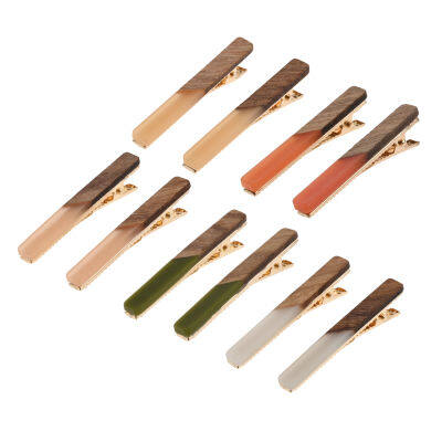 Hollow Duckbill Clip Barrettes Geometric Hair Clips Women Wood Hairpin Patchwork