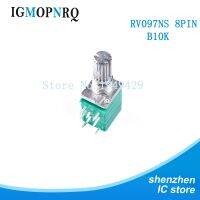 5PCS/LOT 8pin RV097NS dual potentiometer B10K with switch audio / power amplifier / sealing potentiometer