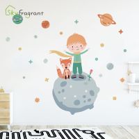 Kids Room Decoration Cartoon Little Prince Planet Wall Sticker Self-adhesive Baby Bedroom Wall Decor Home Decor House Stickers