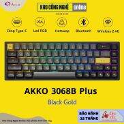 Bàn phím cơ AKKO 3068B Plus Black Gold Bluetooth 5.0 Wireless 2.4Ghz