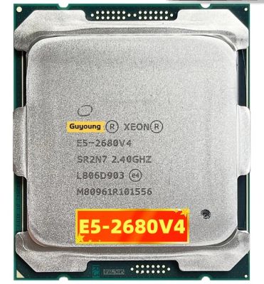 Xeon 2680V4 E5 E5 V4 E5-2680V4เครื่องประมวลผลซีพียู2.40GHz 14-Core 35M FCLGA2011-3 14NM TPD 120W