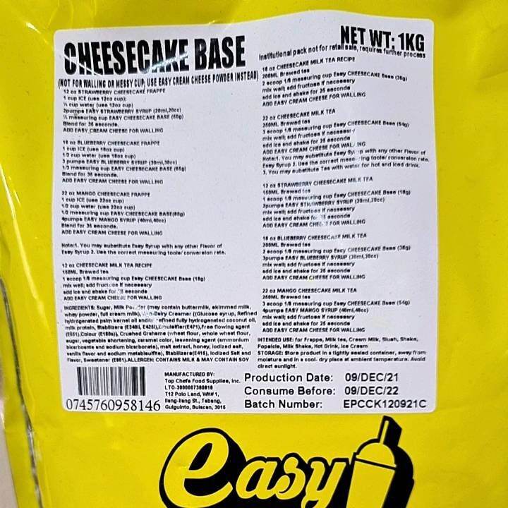 Easy Cheesecake Powder 1kg Lazada PH