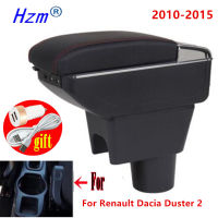 Rotatable heighten armrest box For Renault Dacia Duster 2 2010-2015 Central console storage box Cup holder PU Leather USB