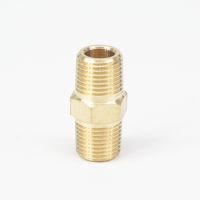 1/8 NPT x 1/8 NPT Male Hex Nipple Brass Pipe Fitting Connector Adapter Water Gas Oil Fuel