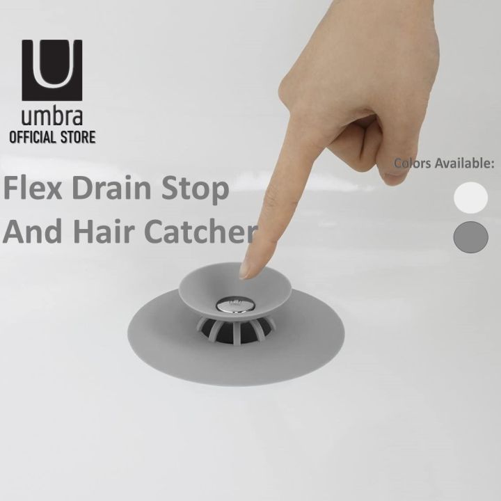 Umbra Flex Drain Stop & Hair Catcher - Grey