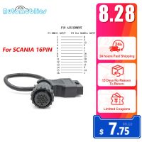 Kualitas Tinggi 16PIN untuk Scania Diagnostik Adaptor OBD2 Kabel untuk Scania Truk OBD2 Konektor Diagnostik Kabel Bekerja Pada TCS