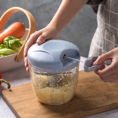 【CC】◇♛₪  Garlic Grater Manual Meat Mincer Hand Press Crusher Food Vegetable Grinder Cutter Masher for