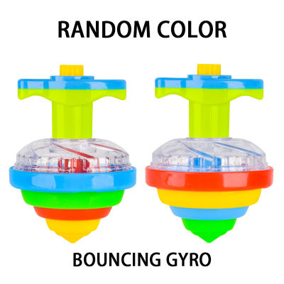 1PCS Electric Gyroscope เลเซอร์สีแฟลช LED Light ของเล่นเพลง Gyro Peg-Top Spinner Spinning ของเล่นคลาสสิกขายร้อนเด็ก Toy