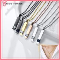 LUCKY HAIRACC ปรับได้ปรับได้ สร้อยคอจี้บาร์ ของขวัญสำหรับเด็ก เหล็กไร้สนิม จี้สร้อยคอของที่ระลึก ของใหม่ ความหมายที่มีความหมาย สร้อยคอโกศเครื่องประดับงานศพ ขี้เถ้าอนุสรณ์