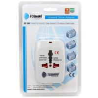 DE-204  ปลั๊กแปลงขาไปต่างประเทศ Universal adapter ของแท้ Toshino รองรับไฟ 2300w