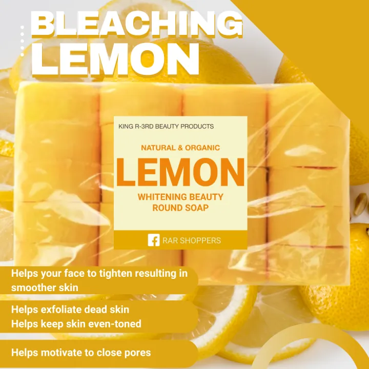 Bleaching Lemon skin whitening bath soap for face and body with