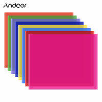 Andoer 8สี/ชุดสัตว์เลี้ยงเจลโปร่งใสแสง50*40ซม./20 * 16in สีซ้อนทับ Tinted เจลแก้คำผิดกรองแสงแผ่นพลาสติกสำหรับไฟ LED สตูดิโอแฟลช Strobe ไฟดิสโก้