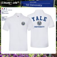 2023 New Fashion version yale Yale University cultural commemorative POLO shirt men and women summer 2023 new cotton loose short-sleeved T-shirt