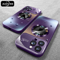 AUOVIEE เคสชาร์จไร้สายกันกระแทกแบบแม่เหล็กสำหรับ Magsafe สำหรับ iPhone 14 Pro Max 13 12 11 Plus ฝาครอบป้องกันกล้องเลนส์กระจก