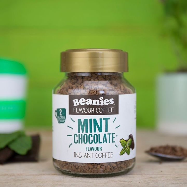 Beanies Coffee Instant Decaf Mint Chocolate กาแฟพร้อมชง น้ำหนัก 50 กรัม นำเข้าจากอังกฤษ EXP.11/07/24