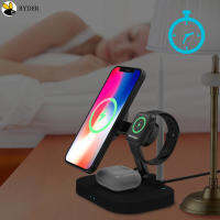 4-In-1 Magnetic Wireless Charger Stand แท่นชาร์จแบบพับได้อย่างรวดเร็วสำหรับโทรศัพท์/นาฬิกา/สไตลัส/หูฟัง