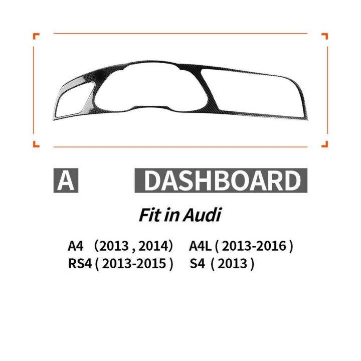 แผงหน้าปัดคาร์บอนแต่งรถไฟเบอร์แผงควบคุมมิเตอร์เครื่องประดับตกแต่งรถเหมาะสำหรับ-a4รถออดี้-a4l-b8-rs4-rs5-s5-a5