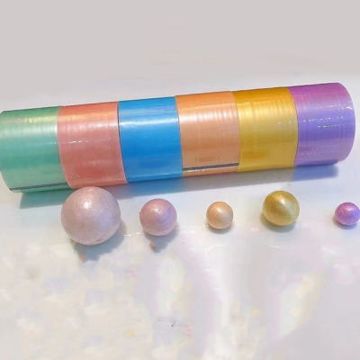 6ม้วนเทปกาว Sticky Ball เทปความเครียดที่มีสีสันผ่อนคลาย Sticky Ball เทปของเล่นสำหรับผ่อนคลายของเล่น Rolling Craft ของขวัญ