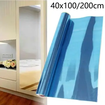 Mirror Wall Stickers Adhesive Mirror Paper Self-Adhesive Tiles Films On The  Walls DIY Home Bathroom