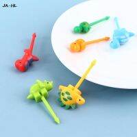 6pcs/set dinosaur Mini Animal Cartoon Food Picks Children Snack Fruit Fork