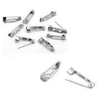 50 Brooch Bar Backs Safety Pins Catch Findings Small 20mm