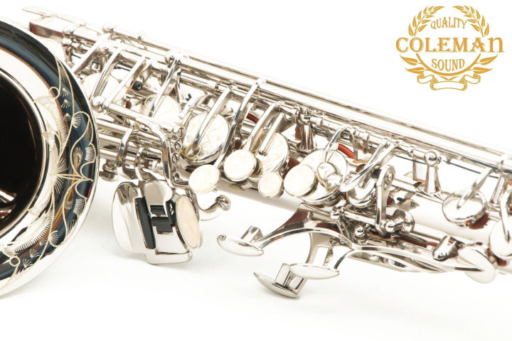 แซกโซโฟน-saxophone-alto-coleman-clc-553a-nickel-plated