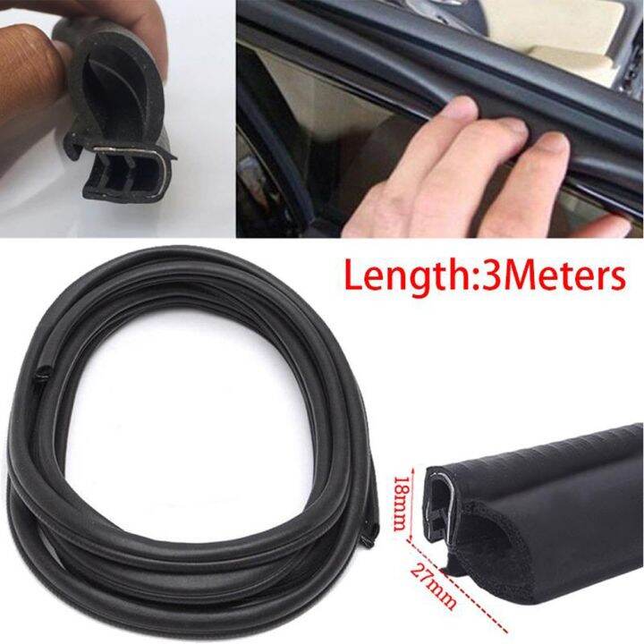 300cm Car Door Sealing Tape Rubber Glue Sealant Dust Resistance