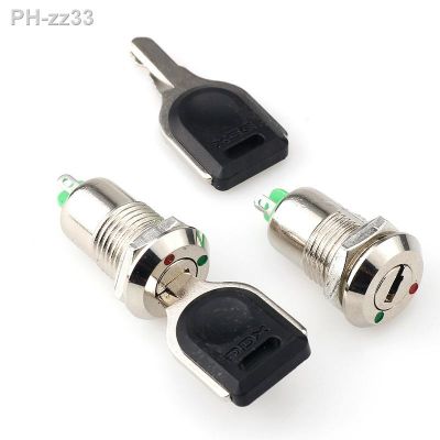 12mm Electronic Key Rotary Switch ON OFF Phone Lock Security Power Button With 2 Keys 2 Positions 2 Pins 1A 1NO