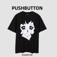 【HOT】เสื้อยืดแขนสั้น พิมพ์ลาย Wang Yibo PUSHBUTTON สีดํา แฟชั่นฤดูใบไม้ผลิ และฤดูร้อน สําหรับเด็กผู้หญิง100%cotton