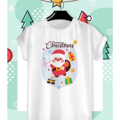 เสื้อยืดสกรีนลาย Mery Christmas แซนต้าครอส