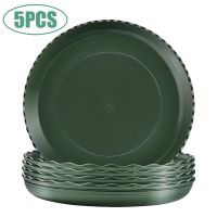 5Pcs Green Plant Saucers Plants Pot Tray Garden Flower Pot Round Drip Trays Succulent Nursery Pots Trays Outdoor Home 15/20/25cm