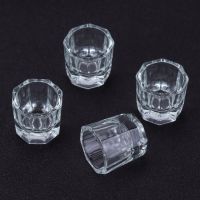 1PC Small Octagonal Crystal Liquid Blending Cup Crystal Glass Powder Liquid Blending Nail Cup Nail Art Tools Equipment