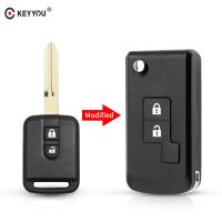 KEYYOU 2/3 Buttons Replacement Modified Key Shell For Nissan Qashqai Primera Micra Navara Almera Note 350Z Pathfinder Key Case