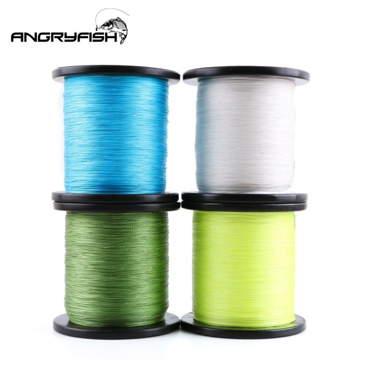 angryfish-4x-ถัก1000เมตรเอ็นตกปลา-pe-4สีความแข็งแกร่งที่ทนทานทนทานมาก