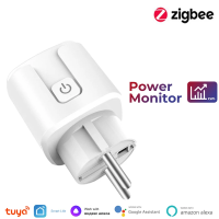 Tuya Zigbee 16A สมาร์ทเสียบสหภาพยุโรปสมาร์ทซ็อกเก็ต250โวลต์เต้าเสียบการตรวจสอบพลังงานจับเวลาการควบคุมเสียงผ่าน A Lexa Home Yandex