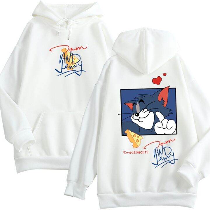 เสื้อกันหนาวแขนยาว-มีฮู้ด-แบบสวมหัว-ลาย-tom-and-jerry-lvoers