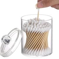 【jw】✜  Storage Makeup Cotton Swab Round Plastic Jar Organizer Cosmetics Jewelry