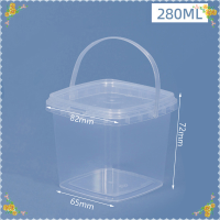 CHUN 280ml/500ml/1L/2L ถังพลาสติกพร้อมฝาปิดและ Handle Food storge Container