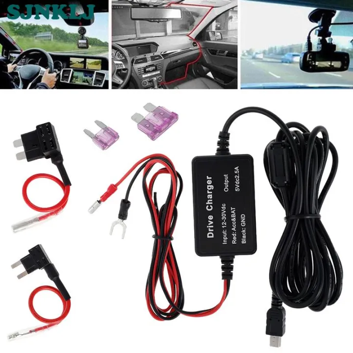 SJNKLJ Car Hardwire Kit USB Fuse Hardwire Kit with Multiple Protections ...