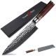 Damascus 7.7 inch Chef Knife VG10 Japanese Damascus Steel Kitchen Knife Hammered Japanese Damascus Blade Stainless Steel Chefs Tools 🔥พร้อมส่ง🔥ส่งจากร้าน Malcolm Store กรุงเทพฯ