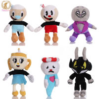 Birthday Toys 8 Inch Cuphead Plush Toy Mugman Soft Stuffed Plush Doll Cute Game Figure Doll Toys For Fans Kids